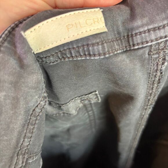 Pilcro Anthropologie The Demilune Black Bootcut Chino Pants Size 32 - Picture 7 of 9